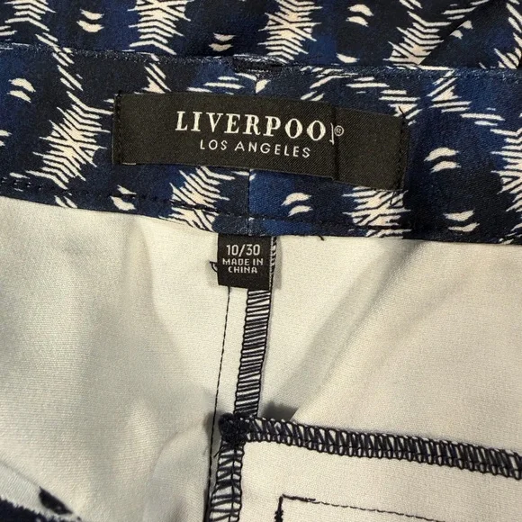 NWT Liverpool navy batik print Kelsey trouser 10/30 - Picture 5 of 11